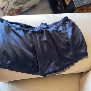 Black lace sleep shorts